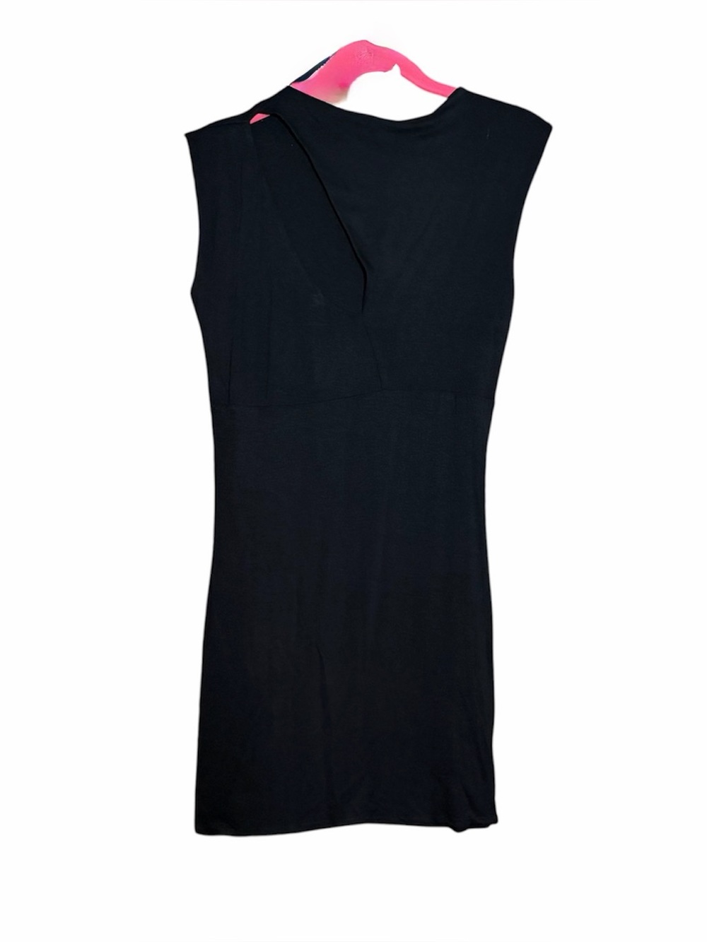AQ/AQ Chuck Black Mini Dress Womens 10 Cut Out Sleeveless Bodycon Stretch